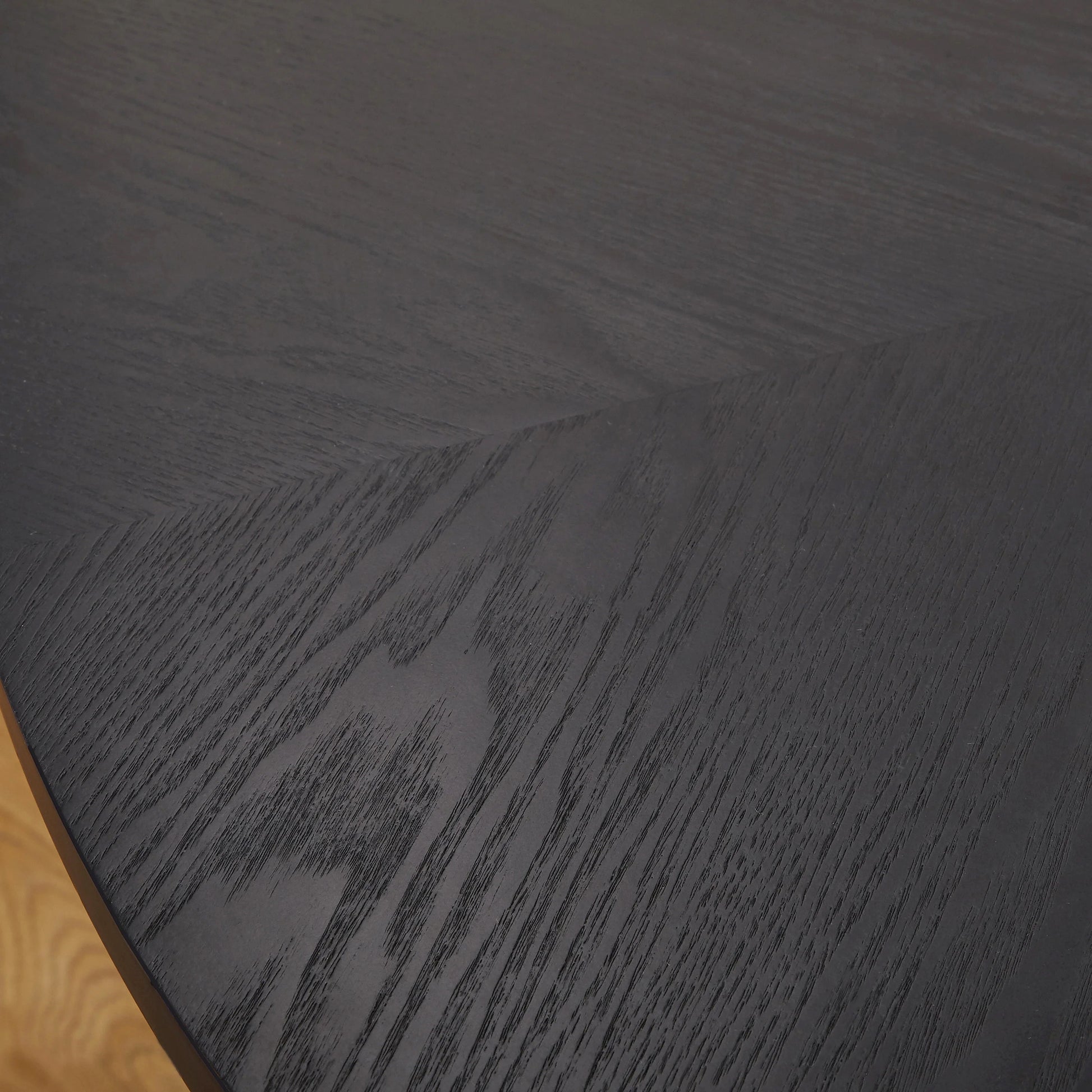 Round Mango Wood And Upholstered 4 Seater Dining Table Set | Grey + Light Grey Fabric Finish 