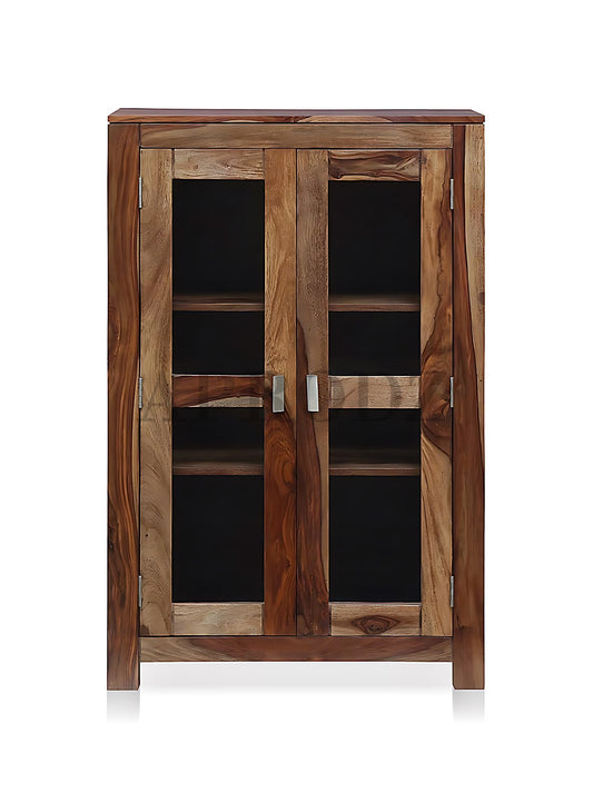 Bookshelf | Sheesham Wood Durable & Stylish Wooden Storage Organizer | Shelves Bookcase Rustic Elegant for Home Office Living Room | Compact Design Furniture Organizer (Brown 4)
