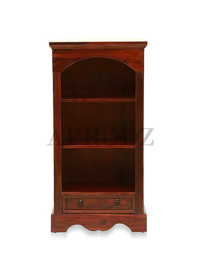 Bookshelf | Sheesham Wood Wooden Storage Organizer | Shelves Bookcase Rustic Durable, Stylish & Compact Design for Home, Office & Living Room | Furniture Organizer Elegant Finish (Honey Oak 2)