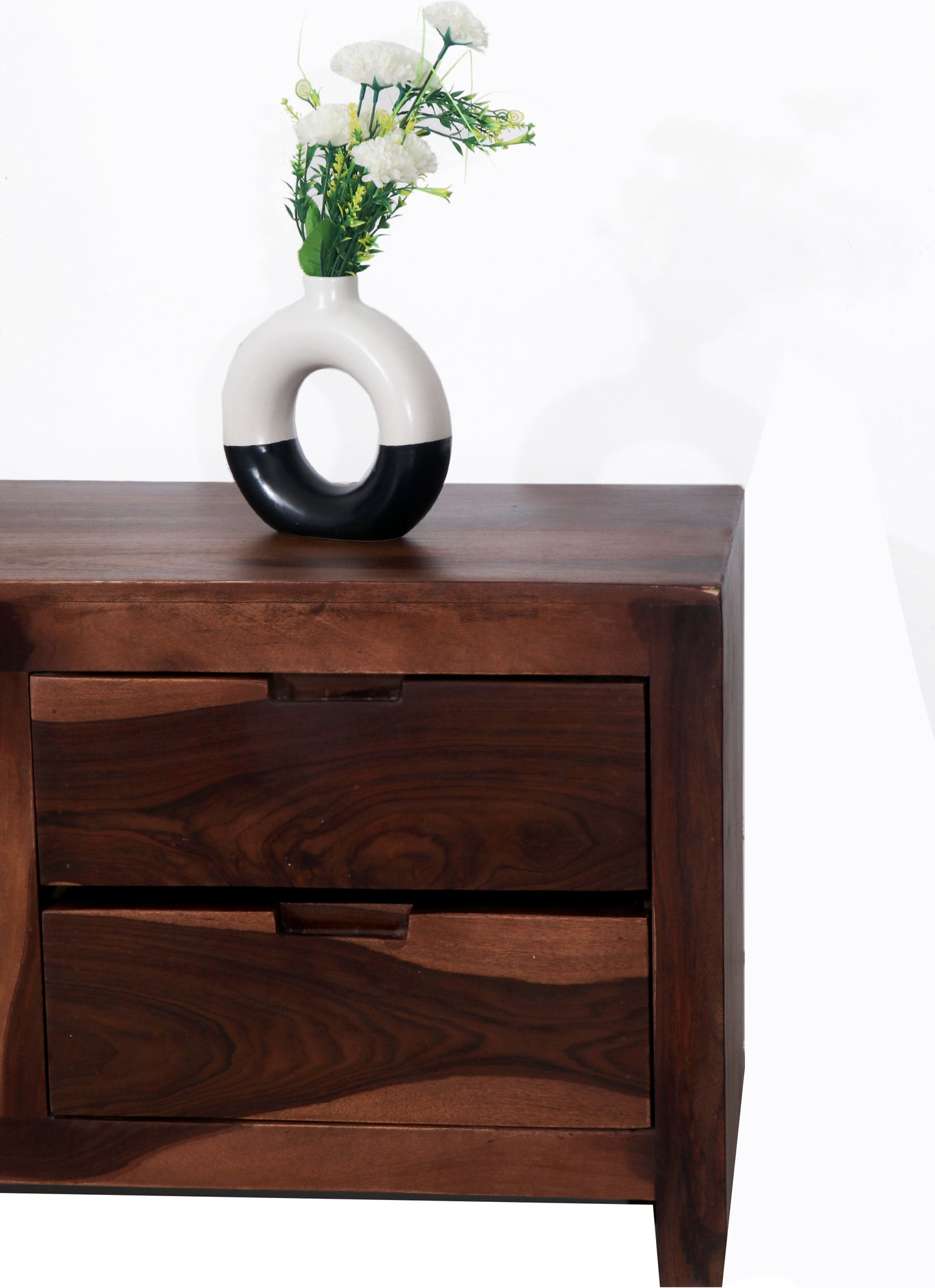 Sheesham Wood TV Unit for Living Room | Solid Wood Entertainment Center with Storage | TV Stand Cabinet for LED/LCD TVs | Modern Wooden Media Console Table with Drawers and Shelves 