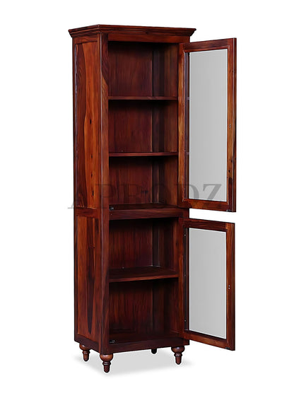 Bookshelf | Sheesham Wood Wooden Storage Organizer | Shelves Bookcase Rustic Durable, Stylish & Compact Design for Home, Office, Living Room | Furniture Organizer Elegant Finish (Honey 3)