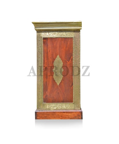 Wooden Antique Brass Multipurpose Sideboard Storage Cabinet for Home (Multicolor)