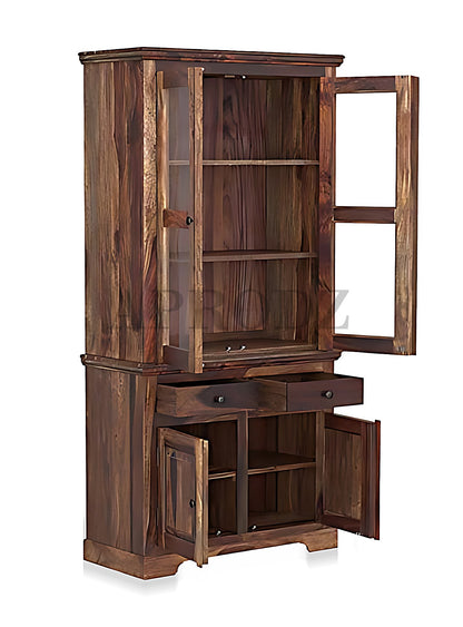 Bookshelf | Sheesham Wood Wooden Storage Organizer | Shelves Bookcase Rustic Durable, Stylish & Compact Design for Home, Office & Living Room | Furniture Organizer Elegant Finish (Brown 6)