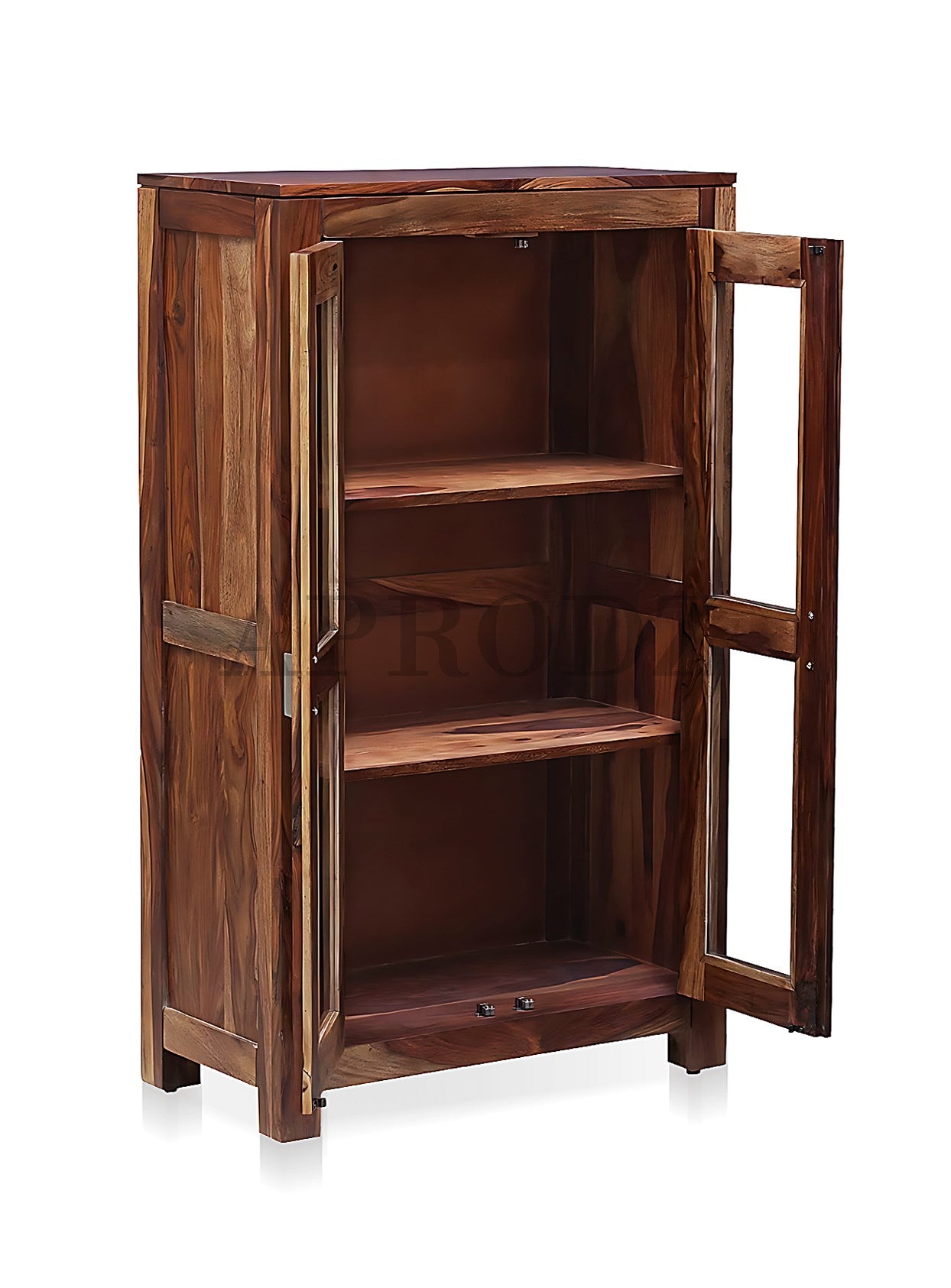 Bookshelf | Sheesham Wood Durable & Stylish Wooden Storage Organizer | Shelves Bookcase Rustic Elegant for Home Office Living Room | Compact Design Furniture Organizer (Brown 4)