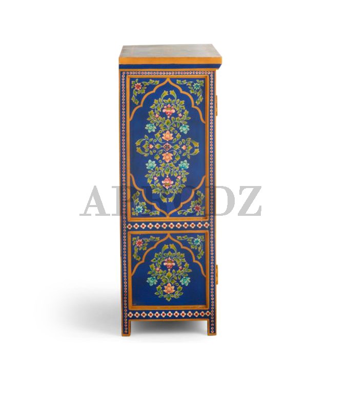 Wooden Handpainted Multipurpose Storage Cabinet for Living Room (Multicolor)