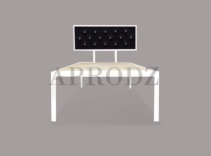 Single Size Bed with Upholstered Headboard | CR Steel Frame | Modern Platform Bed | Sturdy, Durable & Noise-Free | No Box Spring Needed | Stylish Furniture