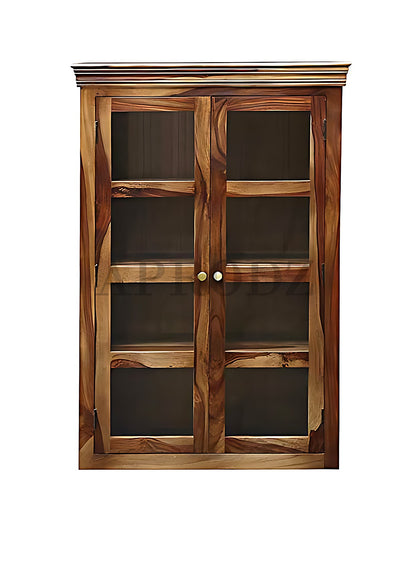 Bookshelf | Sheesham Wood Durable & Stylish Wooden Storage Organizer | Shelves Bookcase Rustic Elegant for Home Office Living Room | Compact Design Furniture Organizer (Brown 2)