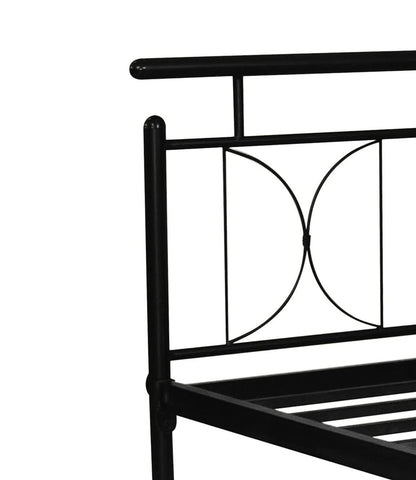Iron Single Bed for Bedroom Single Size Metal Bed in Black Color