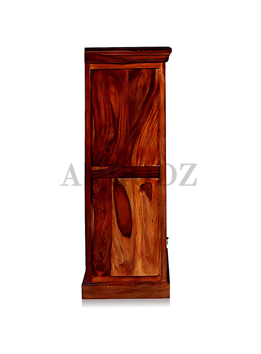 Bookshelf | Sheesham Wood Wooden Storage Organizer | Shelves Bookcase Rustic Durable, Stylish & Compact Design for Home, Office, Living Room | Furniture Organizer Elegant Finish (Honey Oak)