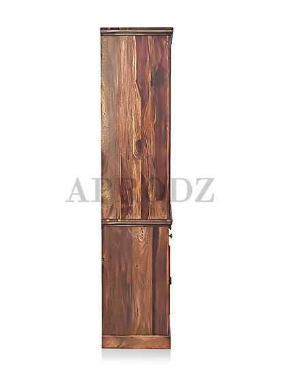 Bookshelf | Sheesham Wood Wooden Storage Organizer | Shelves Bookcase Rustic Durable, Stylish & Compact Design for Home, Office & Living Room | Furniture Organizer Elegant Finish (Brown 6)