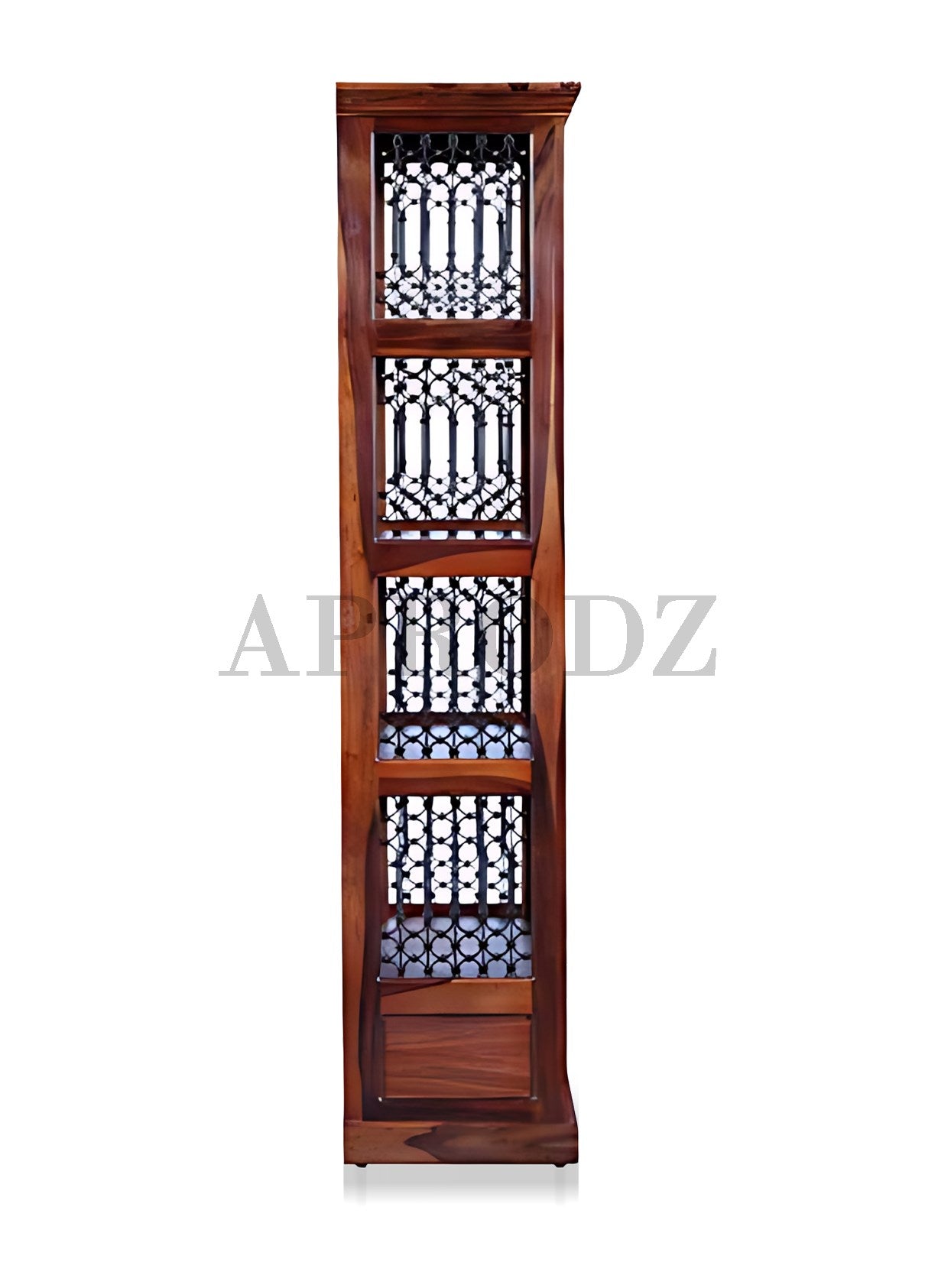Bookshelf | Sheesham Wood Wooden Storage Organizer | Shelves Bookcase Rustic Durable, Stylish & Compact Design for Home, Office & Living Room | Furniture Organizer Elegant Finish (Honey 4)