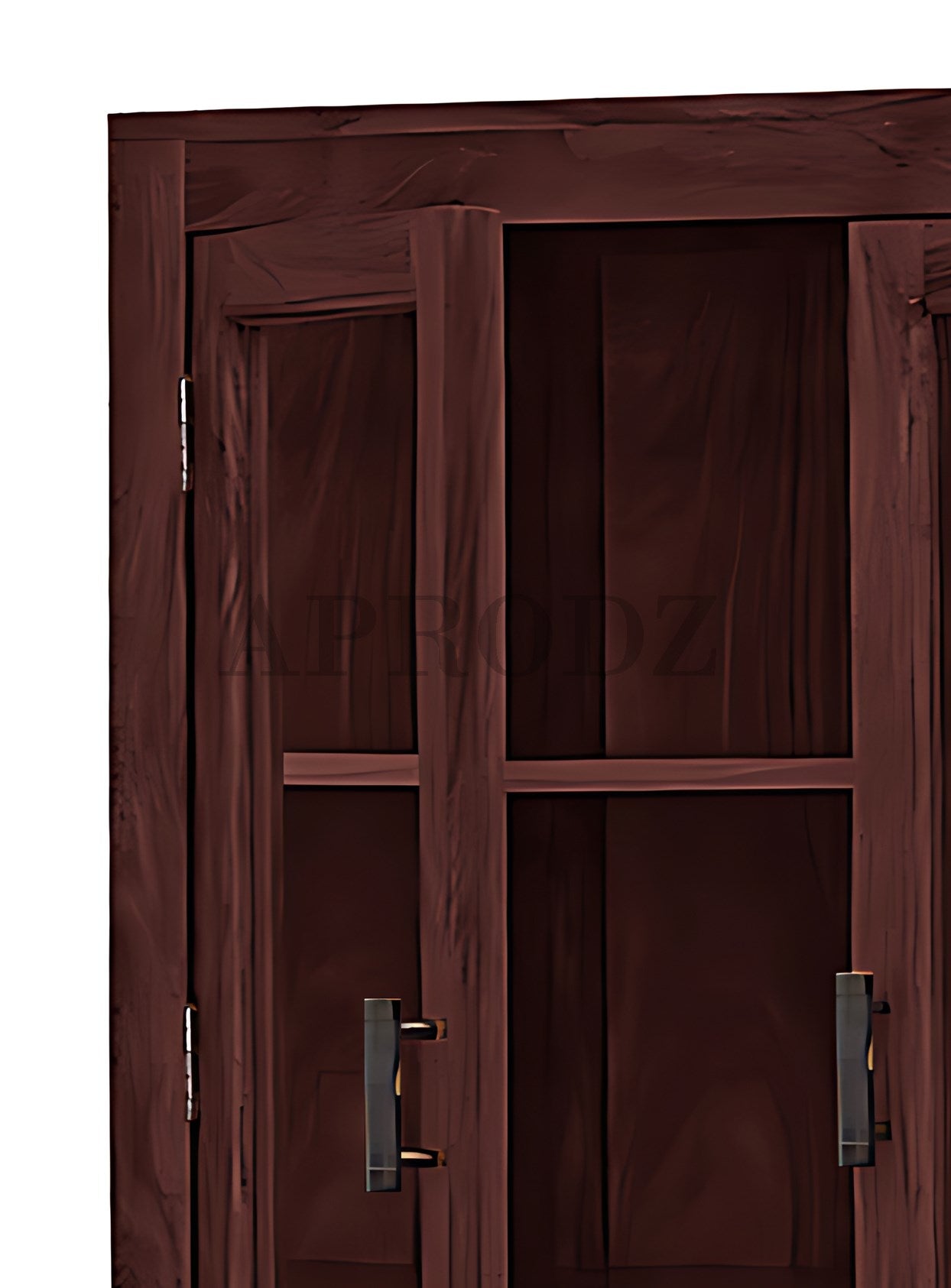 Glass Door Cabinet | 2 Drawers 3 Shelves Sheesham Wood Storage Organizer | Durable Stylish Wooden Furniture | Elegant Design Home Decor Compact Multifunctional