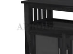 Kitchen Sideboard with Glass Doors | 2 Shelves Sheesham Wood Storage Organizer | Durable Stylish Wooden Furniture | Elegant Design Compact Multifunctional Home Decor 