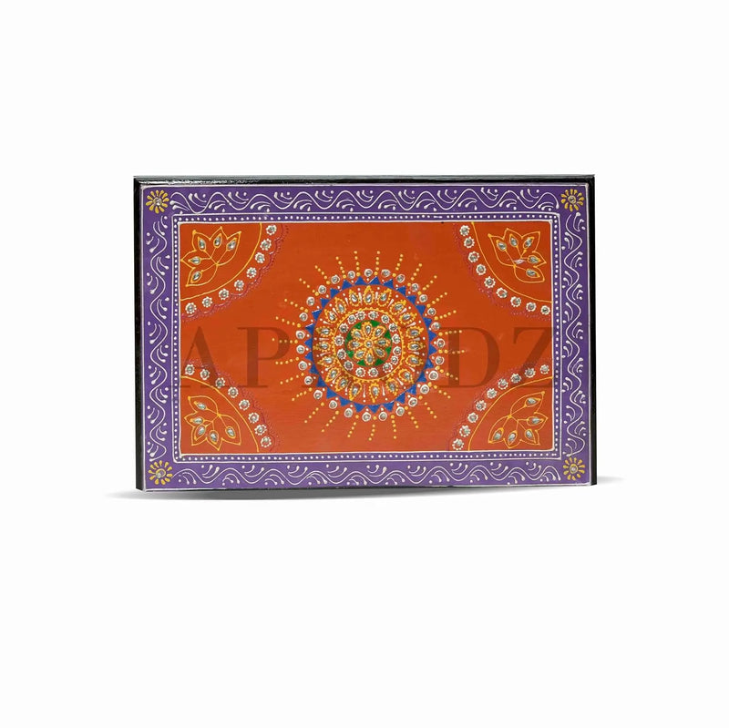 Wooden Table Hand-Painted Solid Wood Bedside Table | Nightstand | End Table for Bedroom &amp; Living Room Furniture(Multicolour) 