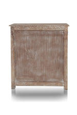 Hand-Carved Solid Mango Wood Chest of Drawers – Rustic Wooden Storage Cabinet with 4 Spacious Drawers for Bedroom, Living Room, or Hallway 