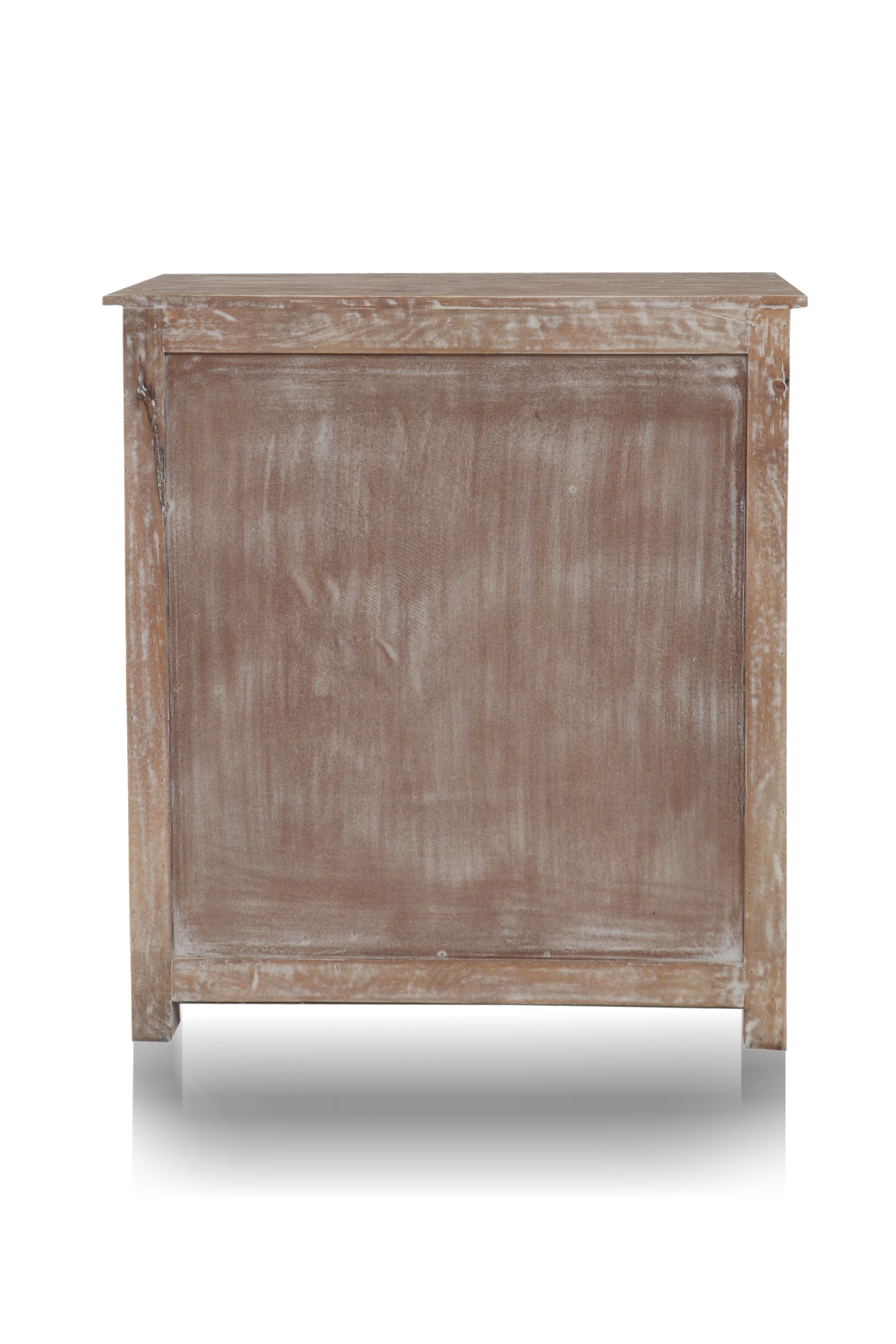 Hand-Carved Solid Mango Wood Chest of Drawers – Rustic Wooden Storage Cabinet with 4 Spacious Drawers for Bedroom, Living Room, or Hallway 