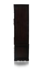 Solid Teak Wood 2-Door Wardrobe with Hanging Rod and Shelves | Premium Wooden Almirah for Bedroom | Natural Finish | Durable & Spacious Storage Cabinet 