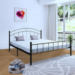 Iron Bed For Bedroom Metal Bed In Black Color, Painted 