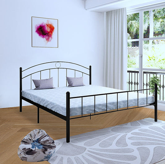 Iron Bed For Bedroom Metal Bed In Black Color, Painted