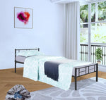 Iron Single Bed for Bedroom Single Size Metal Bed (Black Color) 