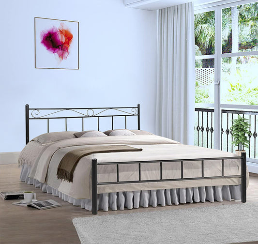 Bed for Bedroom Metal Bed in Black Color