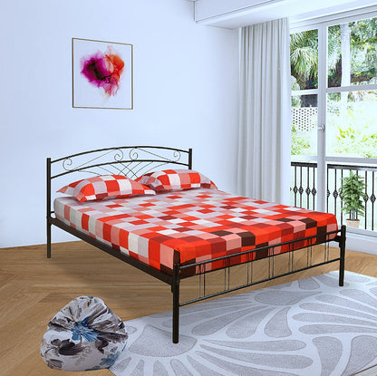 Iron Bed for Bedroom Metal Bed (Black Color)