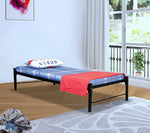 Iron Single Bed for Bedroom Single Size Metal Bed, Black Color 