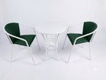 3-Piece Round Bistro Set (Table + 2 Chairs) - Tufted 
