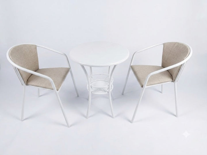 Translation missing: en.3-Piece Round Bistro Set (Table + 2 Chairs) - Tufted 