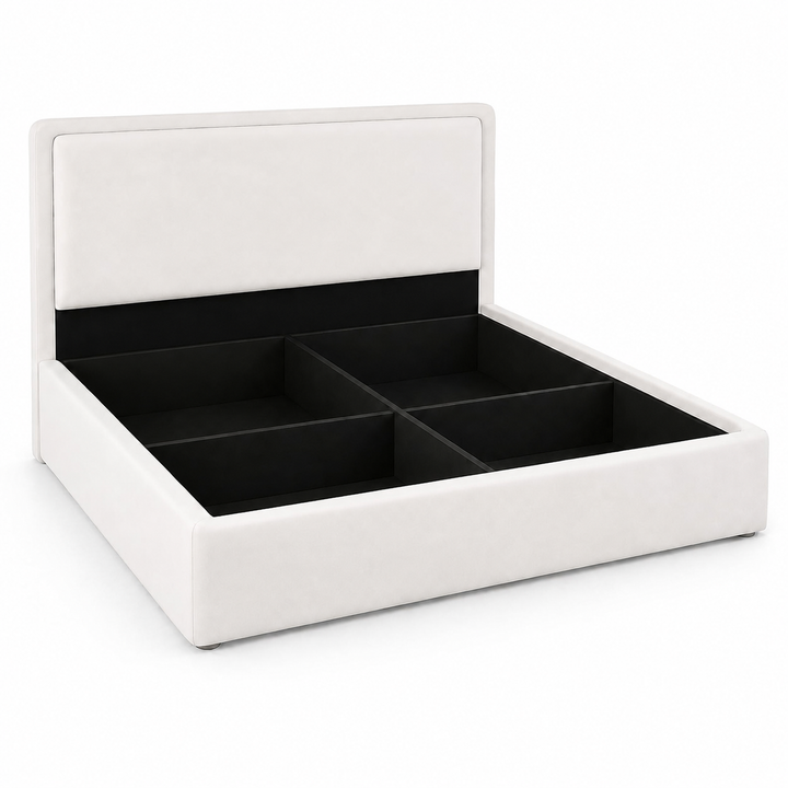 Translation missing: en.Boucle Bed Frame With Storage, Upholstered Headboard, Metal Bed Frame With Headboard, Hydraulic Storage 