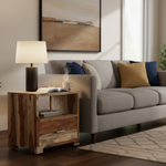 Solid Wood Mary Bedside Storage Table for Living Room 
