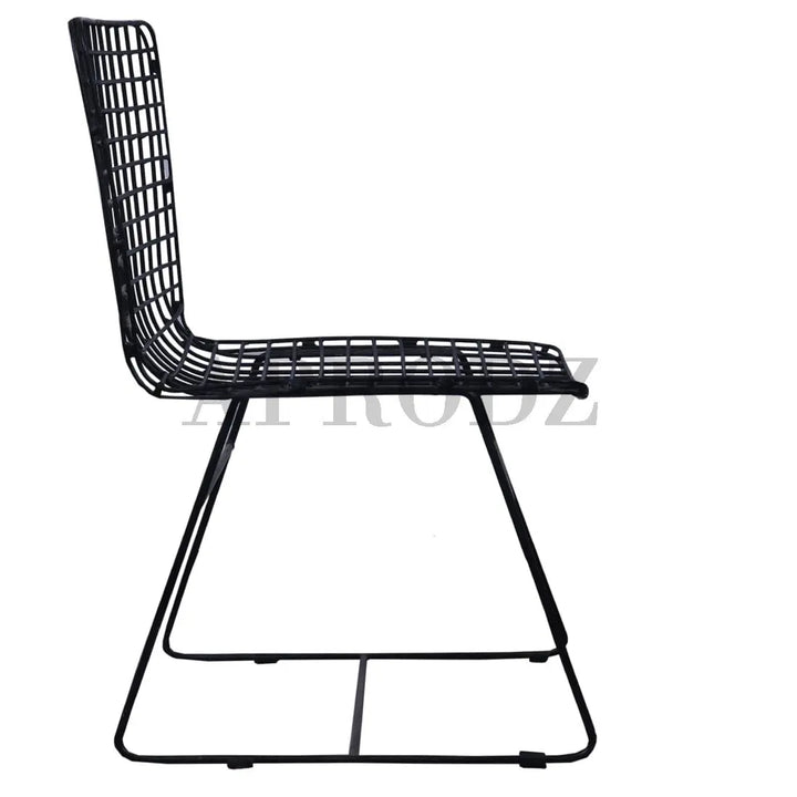 Translation missing: en.Geometrically Crafted Wired Chair in Black | Stylish Metal Chair for Home &amp; Outdoor 