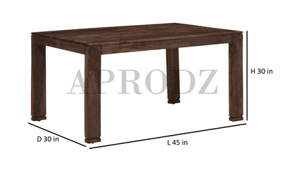 Sheesham Wood Salvador 4 Seater Dining Table Set for Home and Living Rooms| Dining Furniture