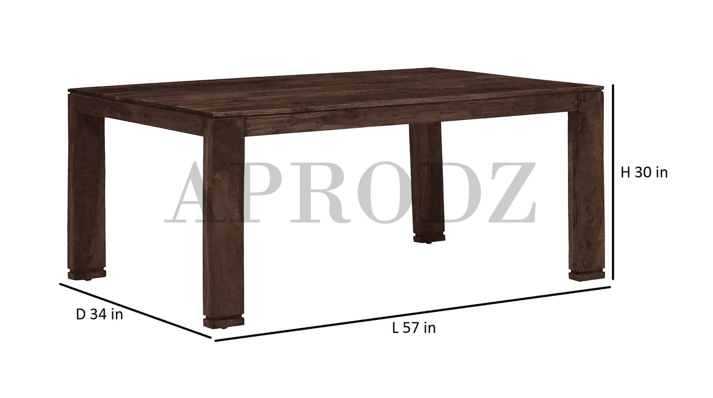 Sheesham Wood Salvador 6 Seater Dining Table Set with 1 Bench and 4 Chair for Home | Dining Furniture