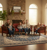 Mocko Sheesham Wood 3+1+1 Seater Sofa Set with Cushions for Living Room 