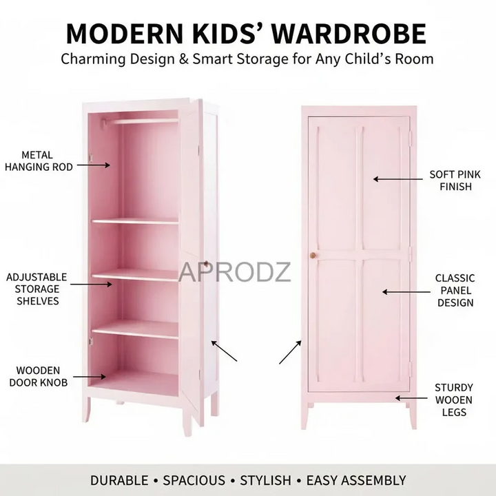 Translation missing: en.Mango Wood Single Doors Multipurpose Storage Wardrobe for Living Room | Grey 
