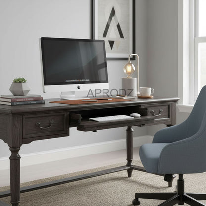 Sheesham Wood Benld Study Desk Table for Home and Office | Brown Finish 