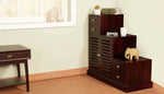 Sheesham Wood Storage Zuni Shoe Rack Cabinet for Living Room | 2 Shelf 4 Drawer Shoe Organizer | Mahogany 