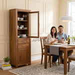 Sheesham Wood High Wooden Cabinet, Cupboard, Sideboard, Showcase or Library Bookcase 