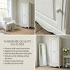 Mango Wood Multipurpose Storage 1-Door Libson Wardrobe rah for Living Room | White Finish