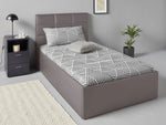 Upholstered Single Size Bed with Box Storage 