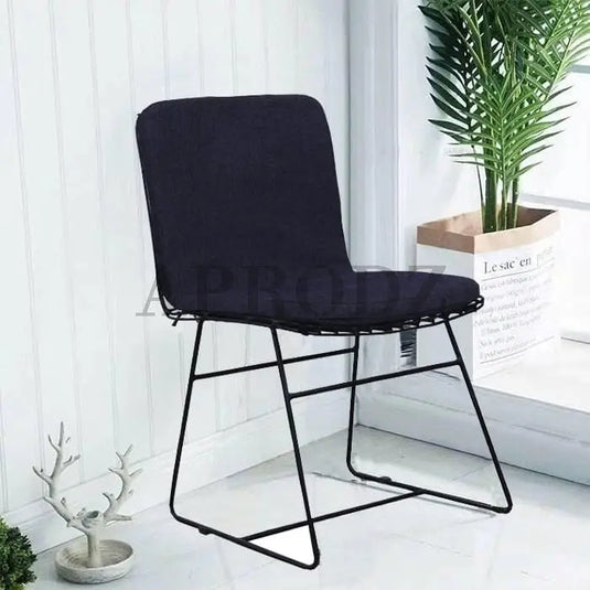 Translation missing: en.Geometrically Crafted Wired Chair in Black | Stylish Metal Chair for Home &amp; Outdoor 
