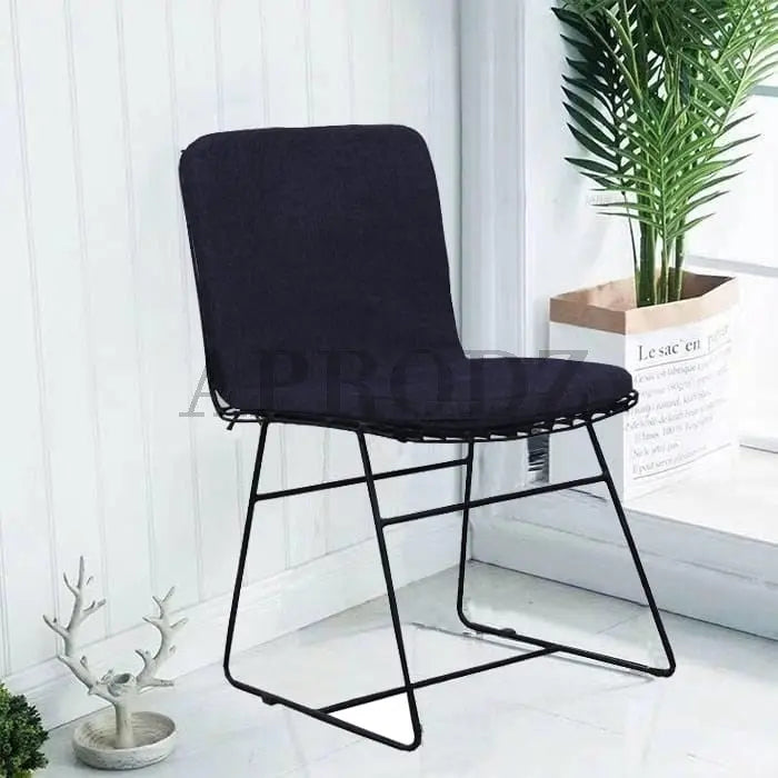 Translation missing: en.Geometrically Crafted Wired Chair in Black | Stylish Metal Chair for Home &amp; Outdoor 