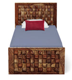 Sheesham Wood Without Storage Boxto Single Size Bed for Bedroom Stylish | Brown Finish 