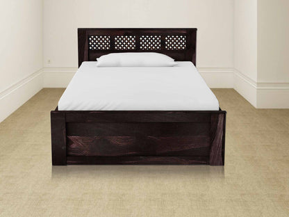 Sheesham Wood Storage Single Size Sion Bed for Bedroom Stylish 