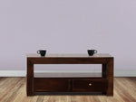 Sheesham Wood Asaka Stylish Coffee Table with 2 Drawer for Living Room | Center Table for Home | Brown Finish 