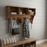 Plata Sheesham Wood Modern Storage solutions Cubby Shelf 
