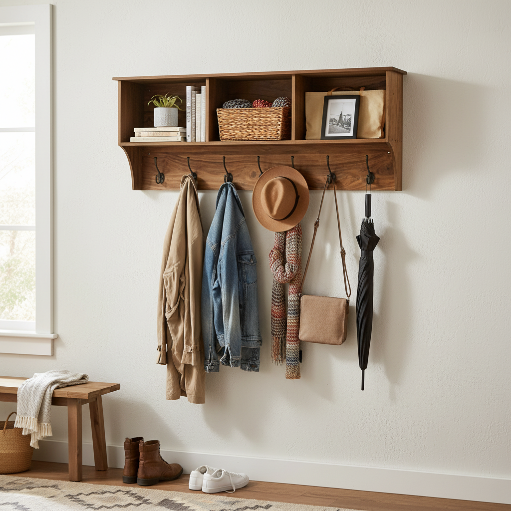 Plata Sheesham Wood Modern Storage solutions Cubby Shelf 