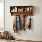 Plata Sheesham Wood Modern Storage solutions Cubby Shelf 
