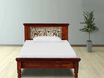 Sheesham Wood Without Storage Celia Single Size Bed for Bedroom Stylish | Natural Finish 